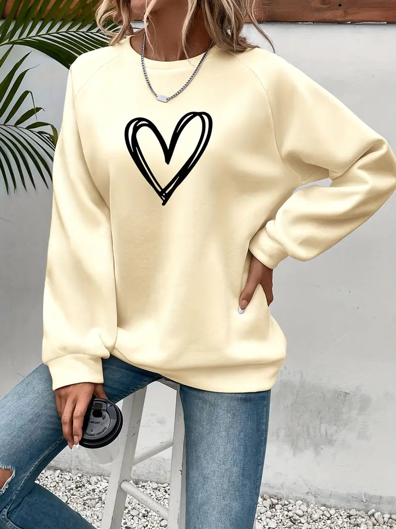 ADDISON™ FLEECE-LINED HEART PRINT SWEATSHIRT - Image 5