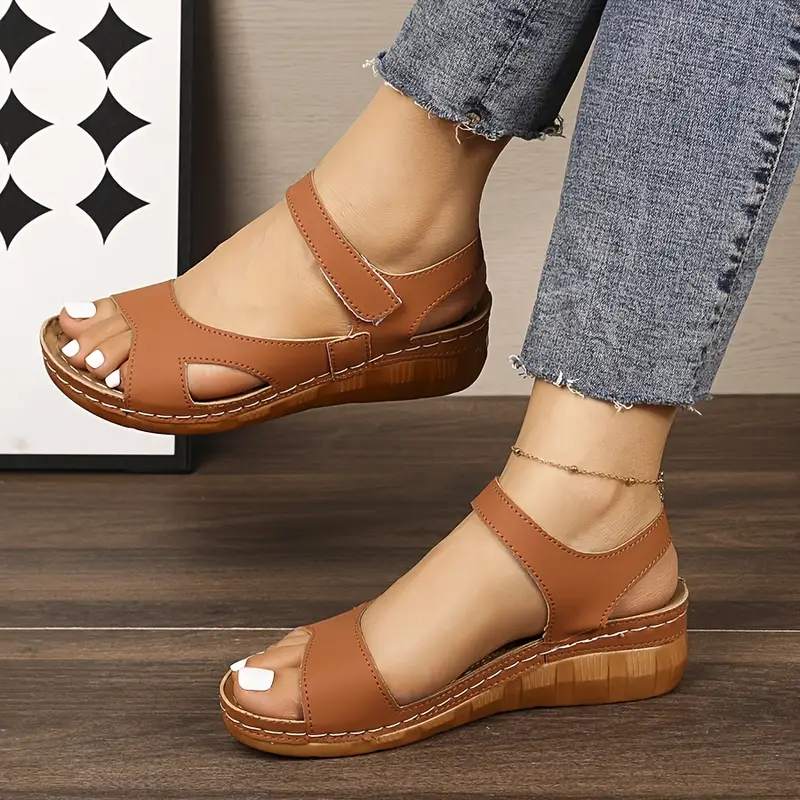 ANIKA™ WOMEN'S OPEN-TOE CASUAL WEDGE SANDALS - Image 4