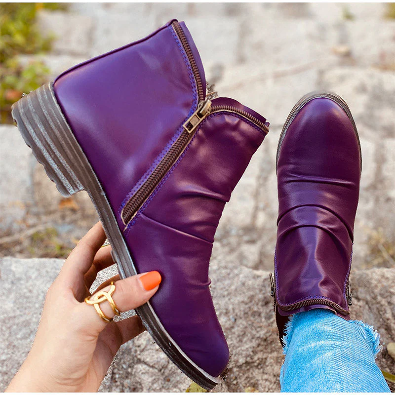 WOMEN ZIPPER WATERPROOF ANKLE-SUPPORT BOOTS 2026 - Image 8