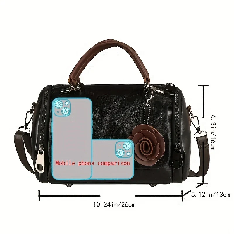 BELLEVA BLOOM™ — WOMEN’S BOSTON HANDBAG WITH FLOWER PENDANT - Image 9
