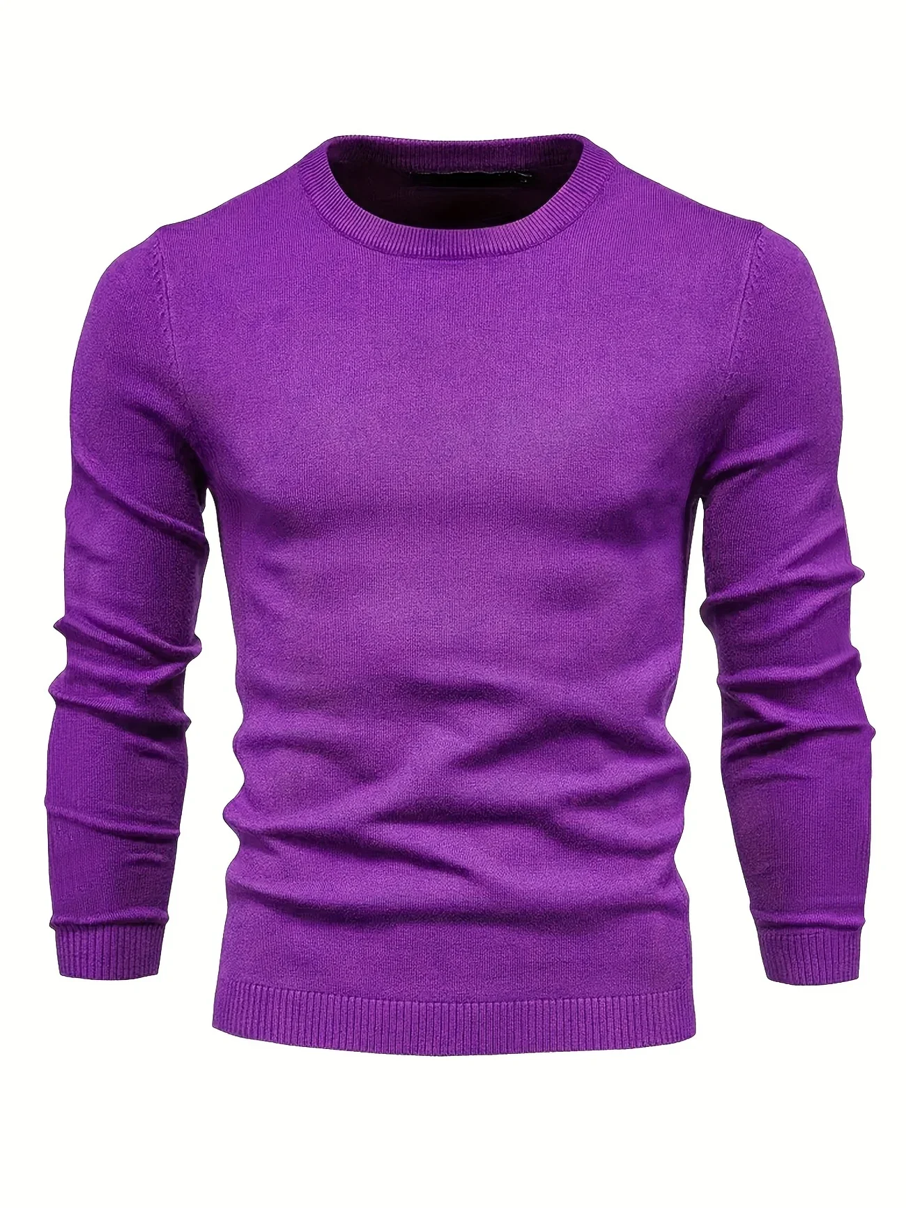 BRANDFORD KNIT™ — MEN’S CASUAL SOLID KNITTED CREW NECK SWEATER - Image 13