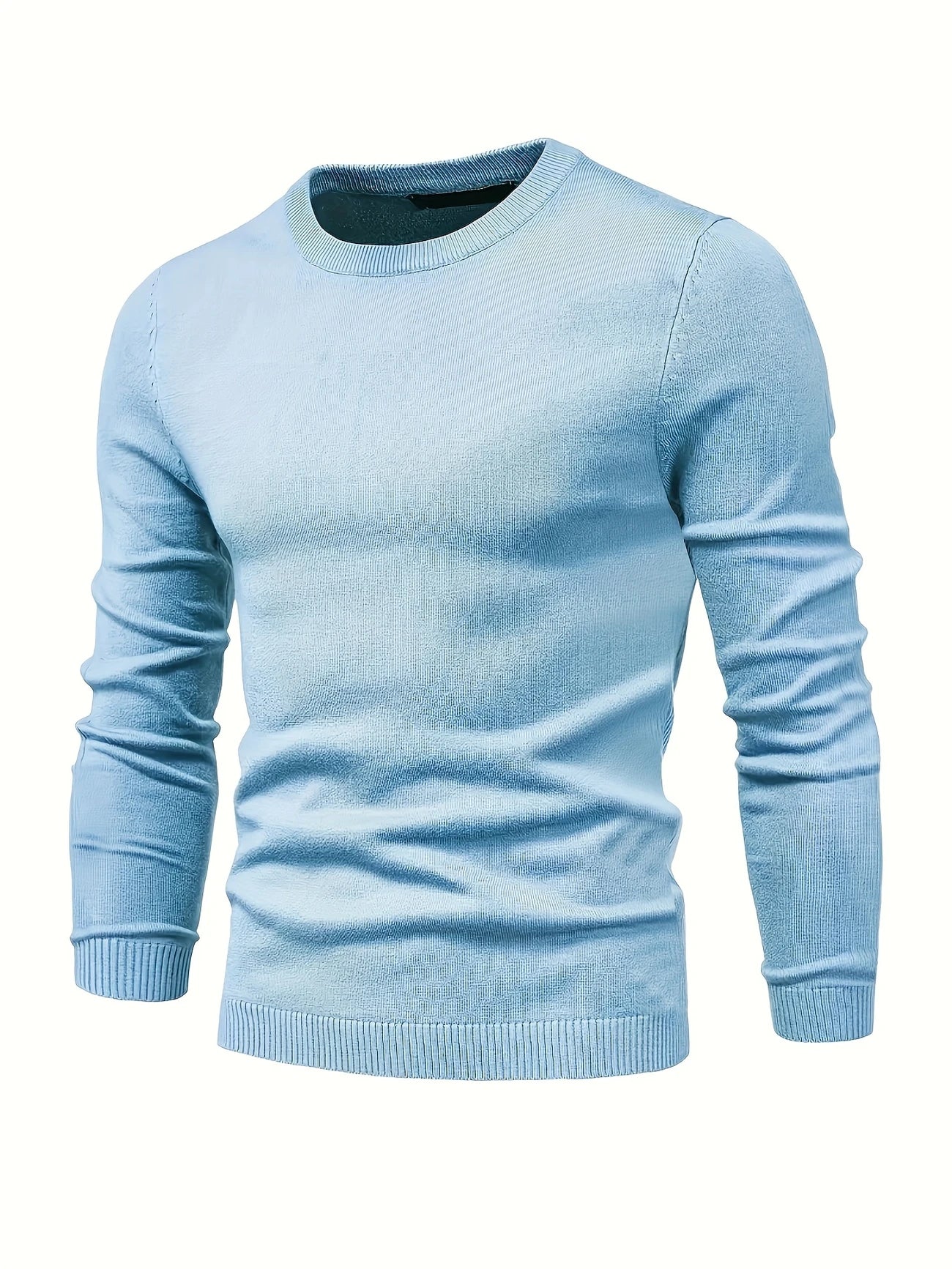 BRANDFORD KNIT™ — MEN’S CASUAL SOLID KNITTED CREW NECK SWEATER - Image 14