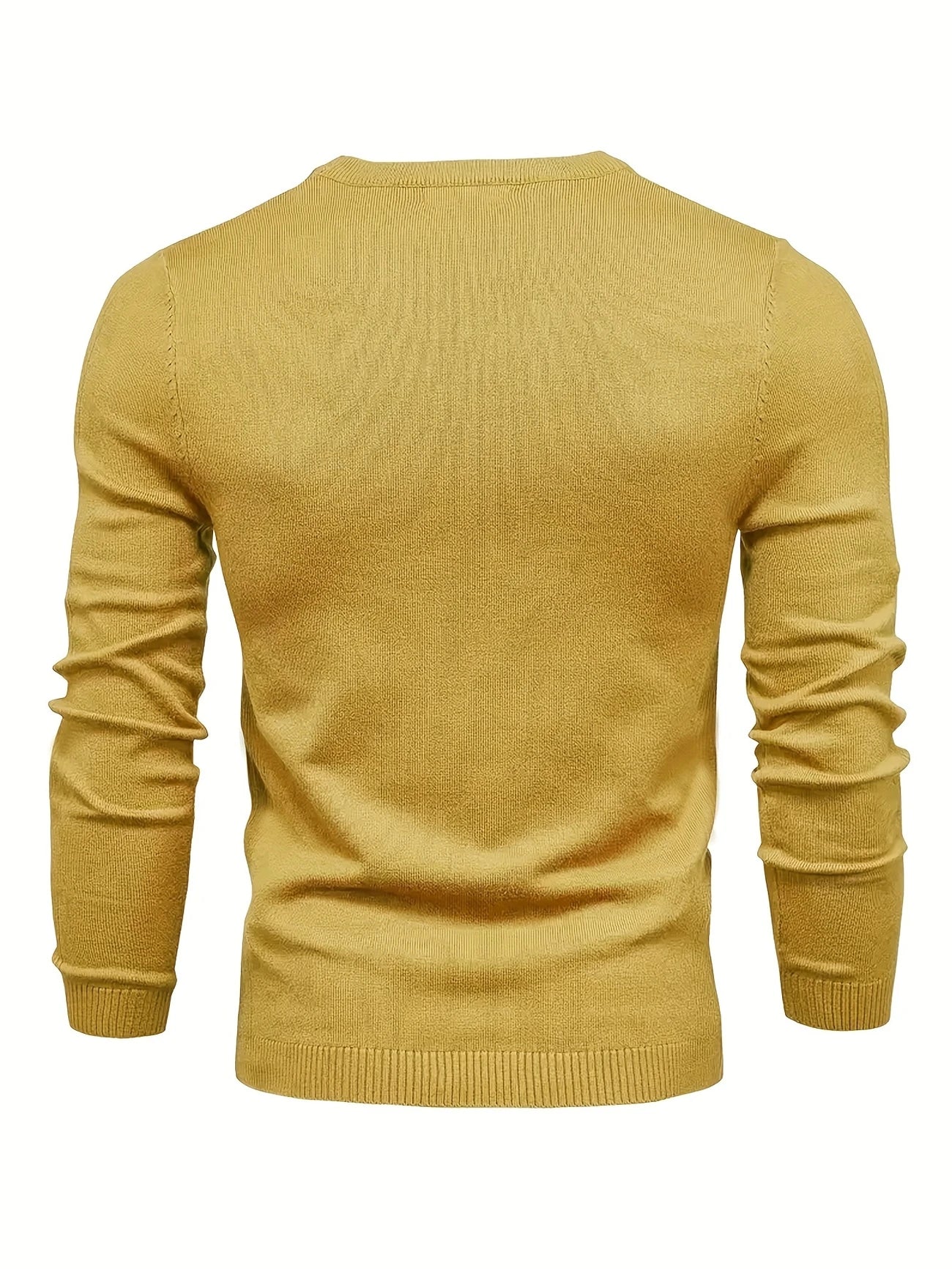 BRANDFORD KNIT™ — MEN’S CASUAL SOLID KNITTED CREW NECK SWEATER - Image 2