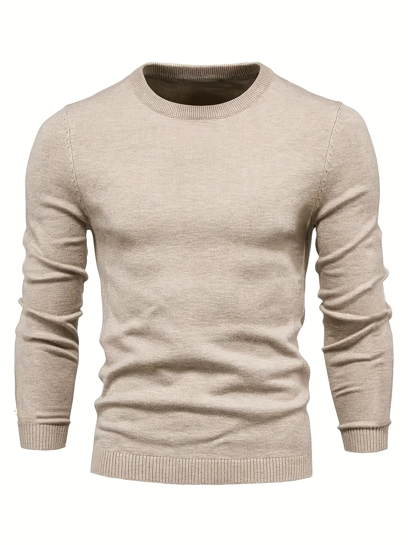 BRANDFORD KNIT™ — MEN’S CASUAL SOLID KNITTED CREW NECK SWEATER - Image 7