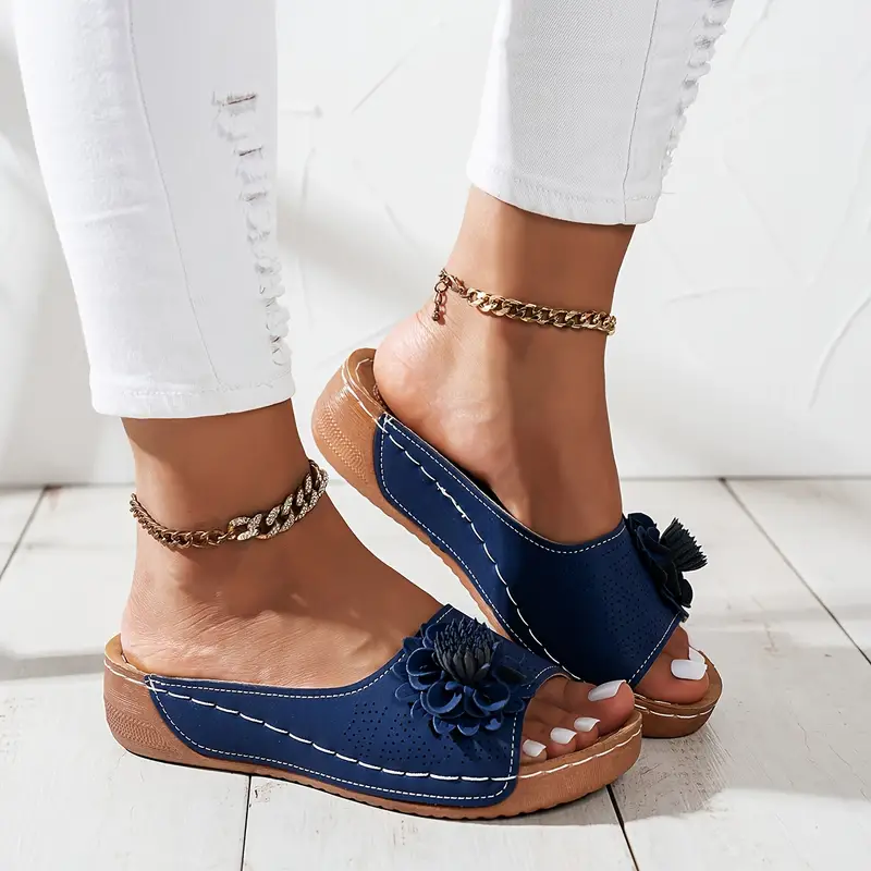 BURNIE⢠WOMEN'S FLORAL OPEN TOE SLIDES - Image 15