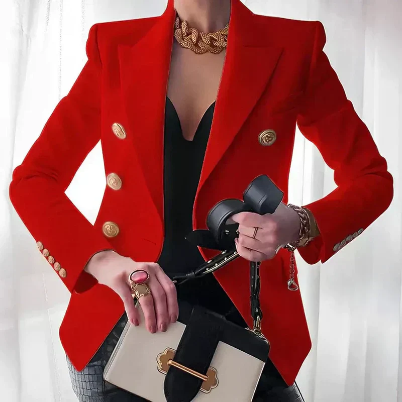 CÉLENE™ DOUBLE-BREASTED BLACK BLAZER - Image 3