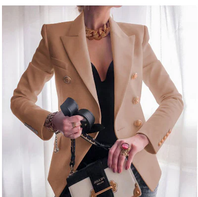 CÉLENE™ DOUBLE-BREASTED BLACK BLAZER - Image 7