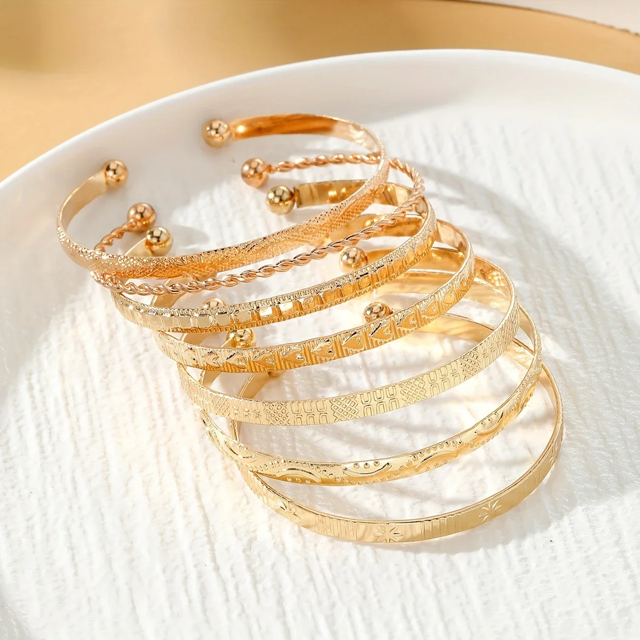 CELESTINA AURA™ — 7PCS LUXURY METAL SIX-POINTED STAR BRACELET SET - Image 3