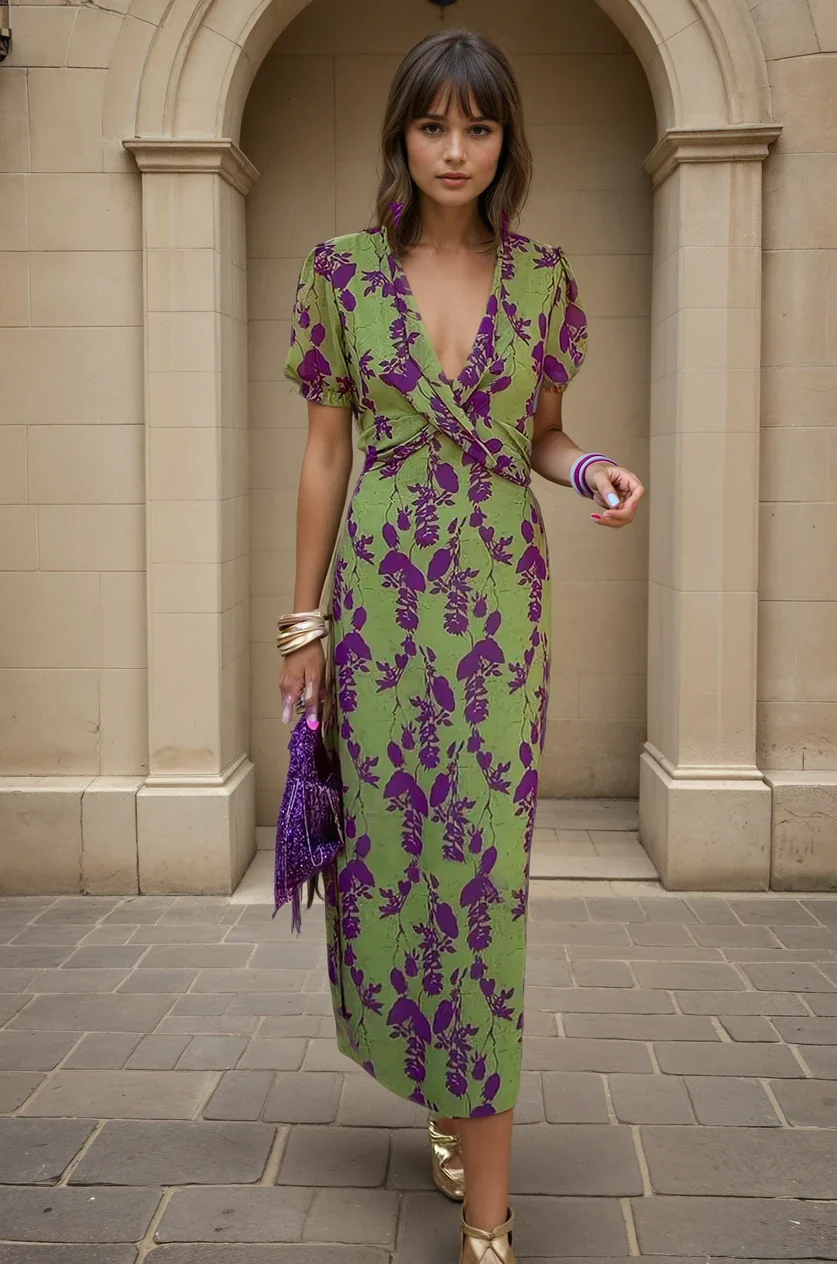 CELIA - ELEGANT FLORAL DRESS - Image 3