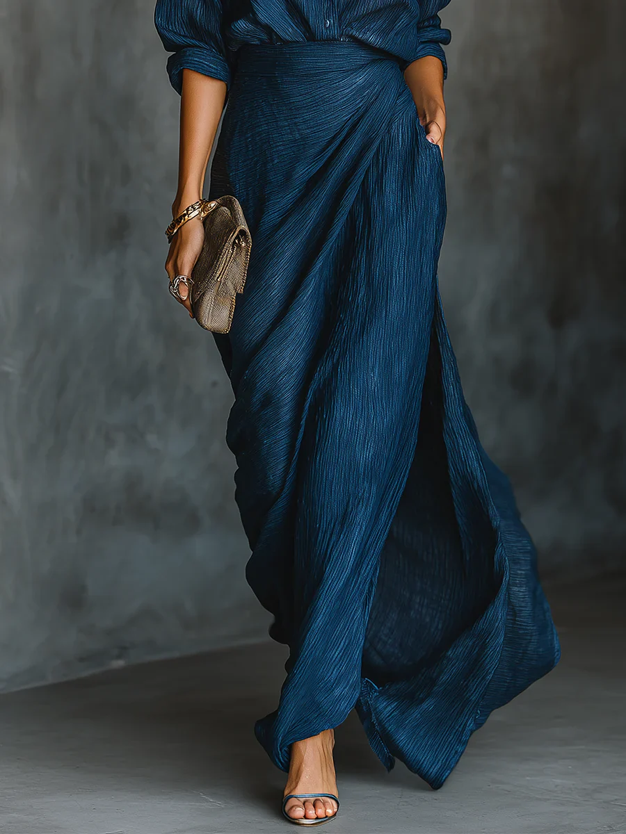 CIELO™ | ELEGANT SHIRT AND LONG SKIRT SET - Image 3