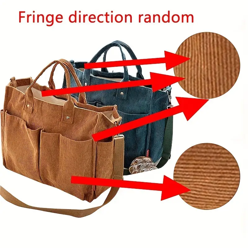CHIC CORDUROY™ BLACK STRIPED CROSSBODY - Image 10