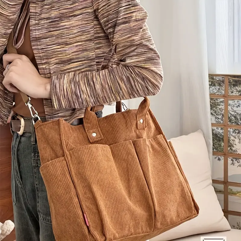 CHIC CORDUROY™ BLACK STRIPED CROSSBODY - Image 8