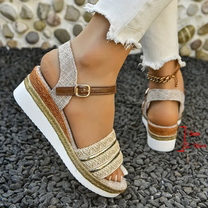 DROMANA™ WOMEN'S SOLID COLOR PLATFORM SANDALS - Image 6