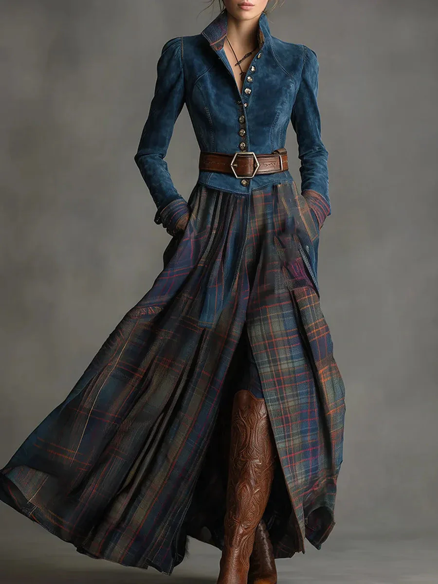 EDEN™ | BLUE SUEDE MAXI DRESS