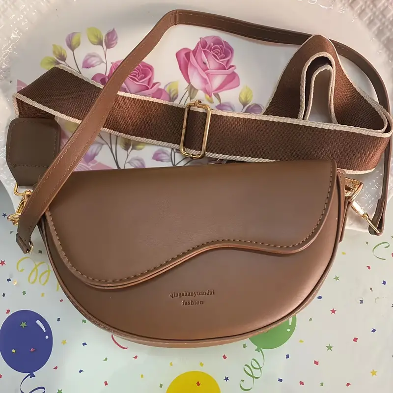 ELEANOR™ VINTAGE SOLID COLOR SADDLE BAG - Image 2