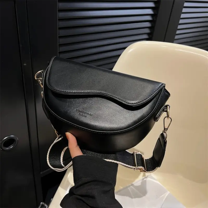 ELEANOR™ VINTAGE SOLID COLOR SADDLE BAG - Image 8
