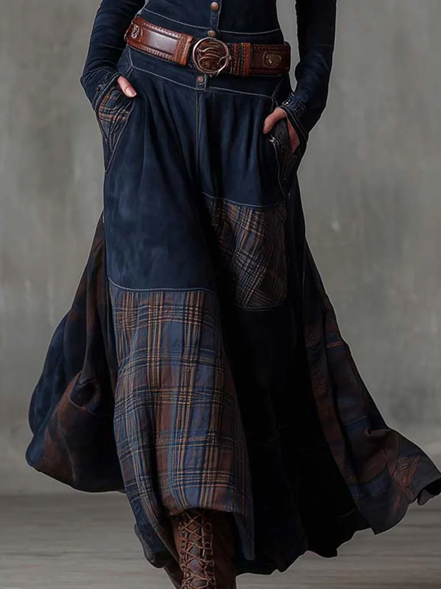 ELISA™ | SUEDE MAXI DRESS WITH BELT - Image 8