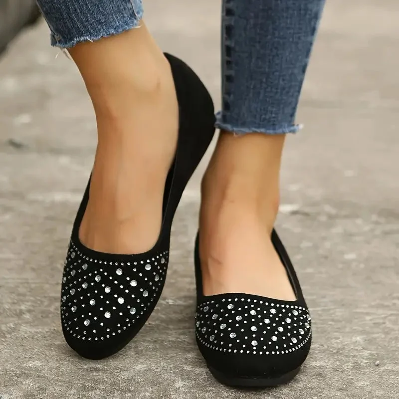 HARRIET™ WOMEN'S RHINESTONE ORTHOPEDIC FLAT SHOES - Image 6