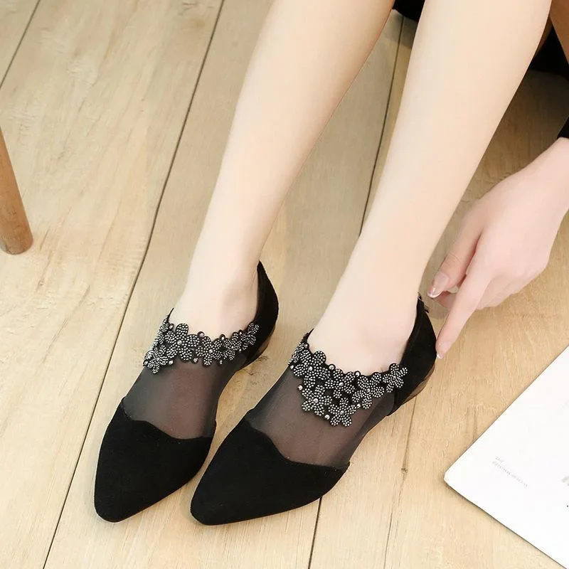 WOMEN'S MESH HOLLOW-OUT HIGH/LOW HEEL SANDALS - Image 7