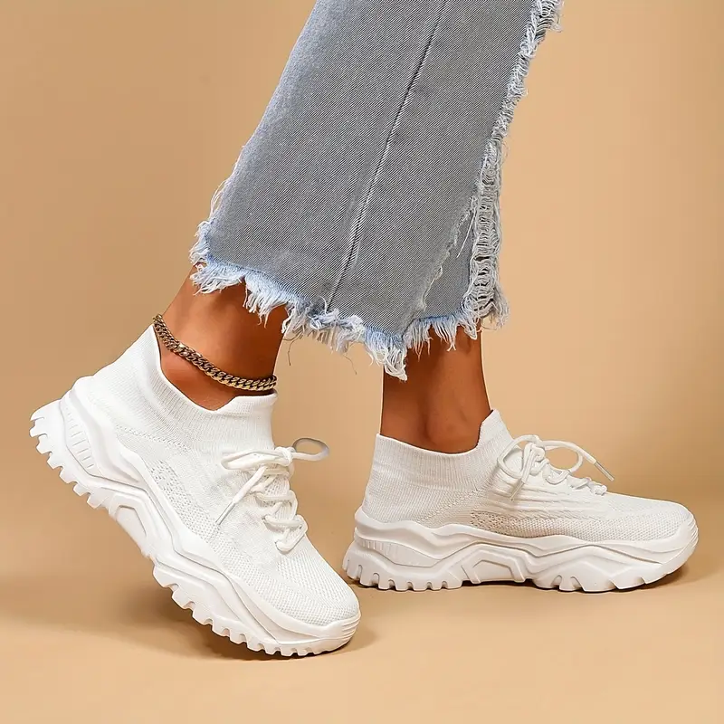 KATHERINE™ WOMEN'S WHITE FASHION WEAVING SHOES - Image 4