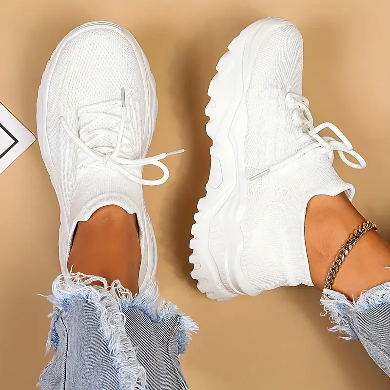 KATHERINE™ WOMEN'S WHITE FASHION WEAVING SHOES - Image 5