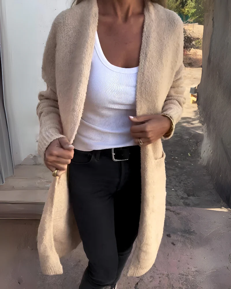 LAYANI™ – CASUAL KNIT CARDIGAN WITH POCKETS - Image 2