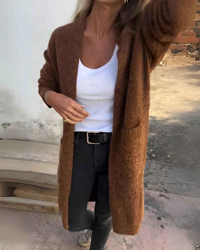 LAYANI™ – CASUAL KNIT CARDIGAN WITH POCKETS - Image 5