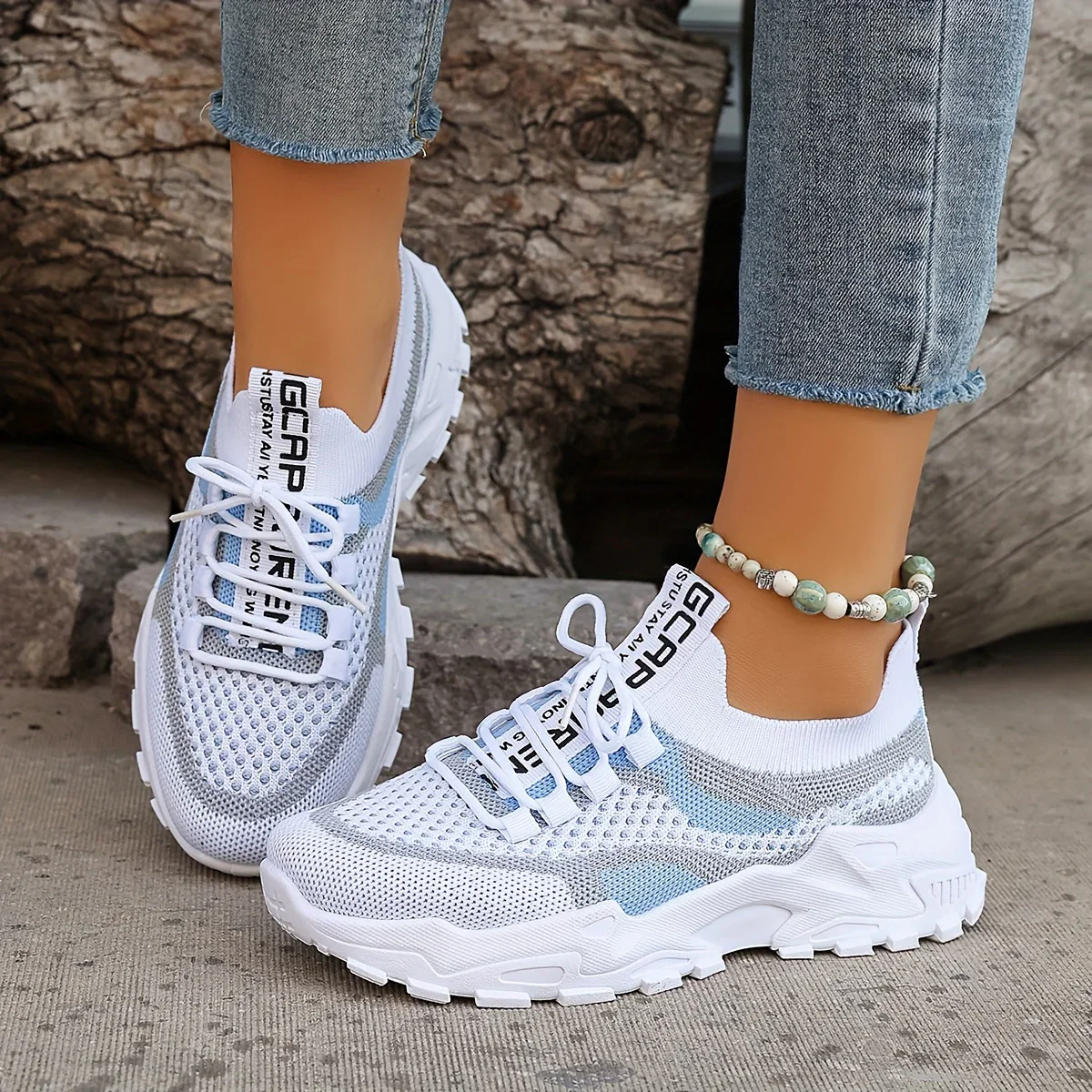 LEILA™ ORTHOPEDIC BREATHABLE LACE UP MESH SNEAKERS - Image 8