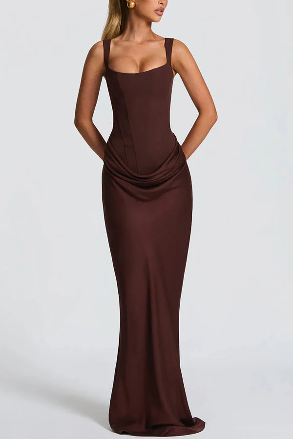 LEONOR™ | MAXI DRESS WITH SQUARE NECKLINE - Image 3