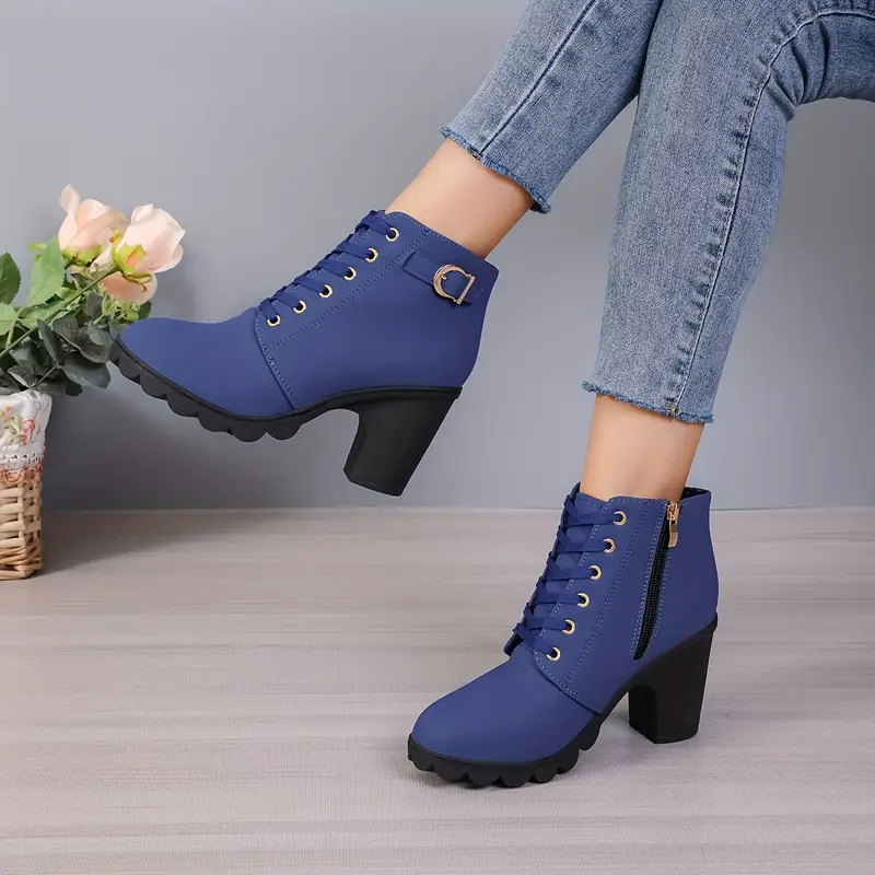 LILARDIA™ WOMEN'S HIGH HEELED CHUNKY ANKLE BOOTIES - Image 3