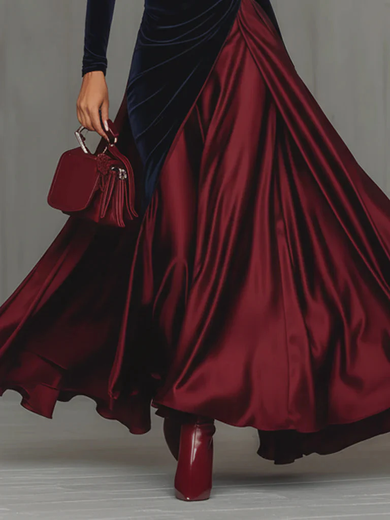 LIRA™ | LONG BICOLOUR DRESS - Image 4