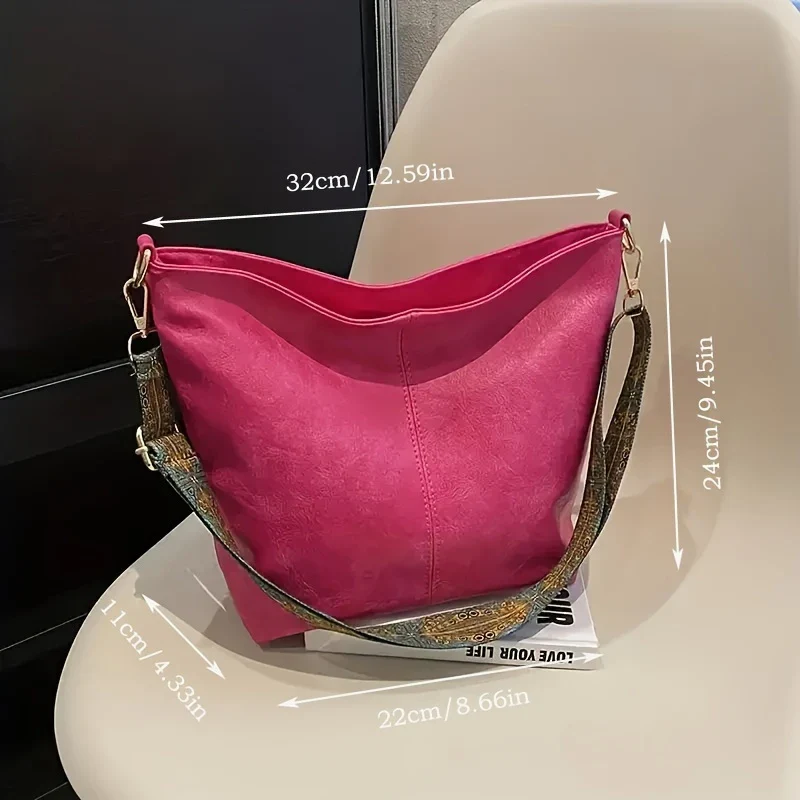 LOVELY LUXE™ — WIDE GEOMETRIC STRAP LARGE CAPACITY CROSSBODY BAG - Image 7