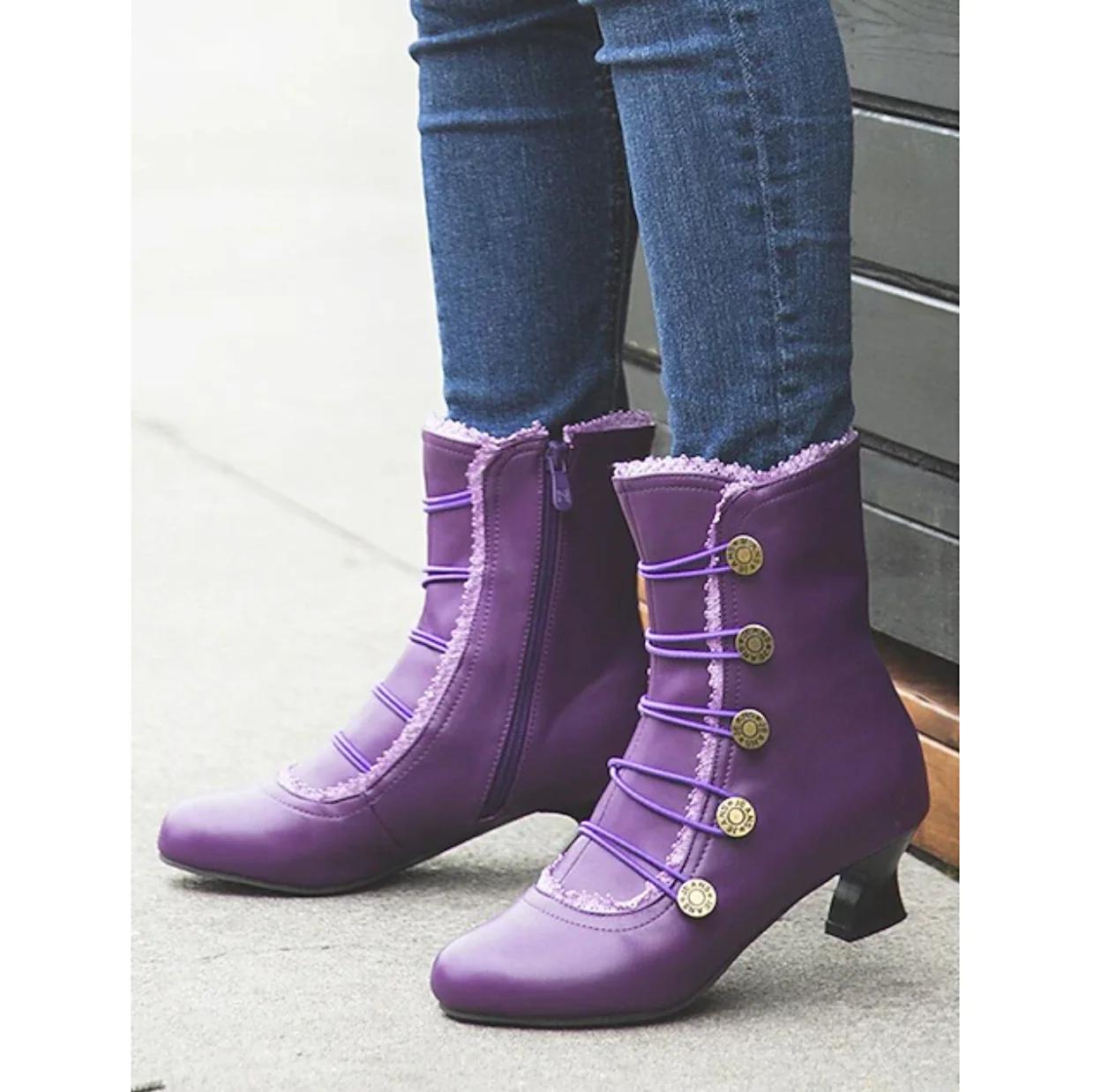 MARLOW™ WOMEN'S VINTAGE SHORT HEEL ANKLE BOOTS - Image 2