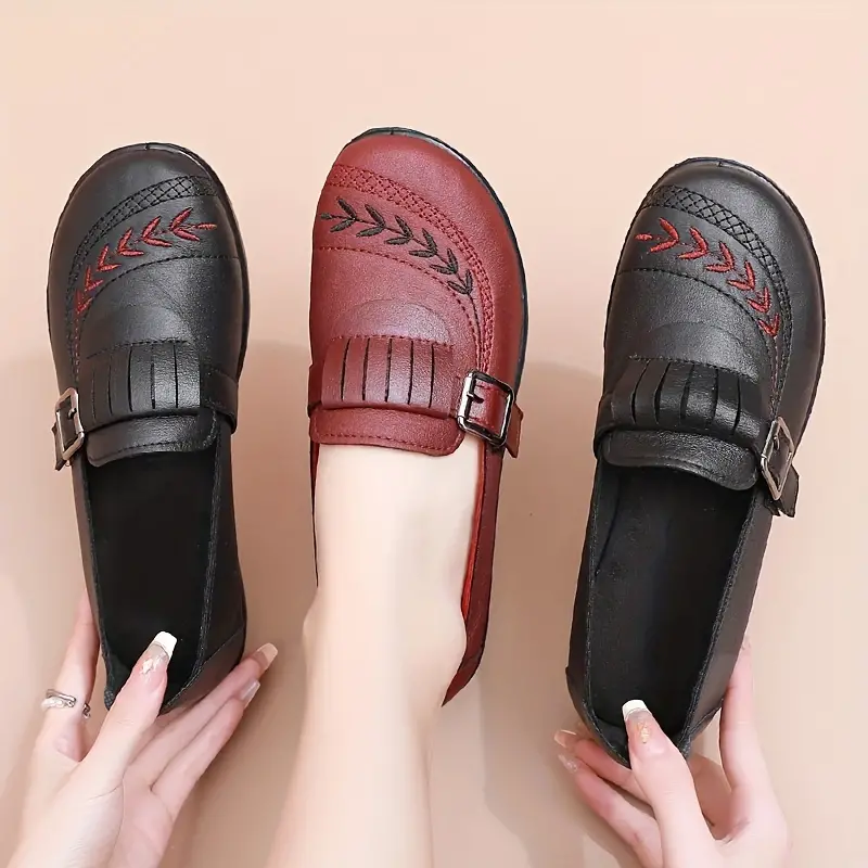 MILA™ WOMEN'S BUCKLE STRAP FLAT ORTHOPEDIC SHOES - Image 5