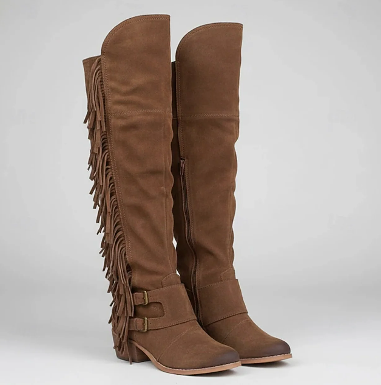 MONTANA™ WOMEN'S KNEE-HIGH BUCKLE STRAP WESTERN BOOTS - Image 4