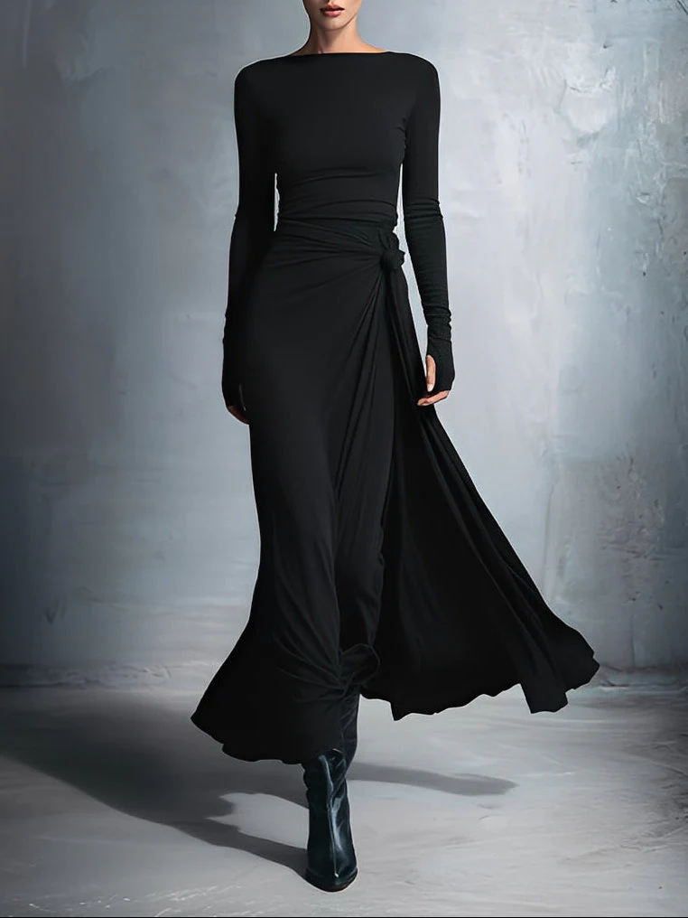 NAIARA™ | MAXI DRESS WITH SIDE TIE - Image 4