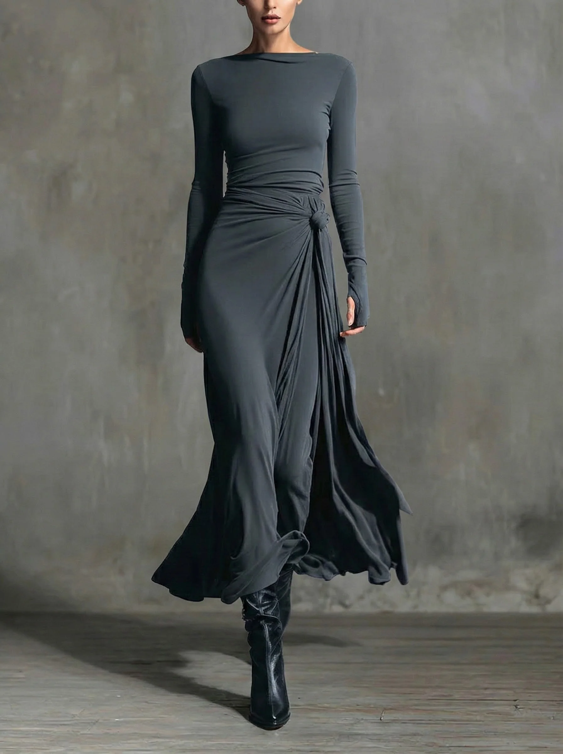 NAIARA™ | MAXI DRESS WITH SIDE TIE - Image 6