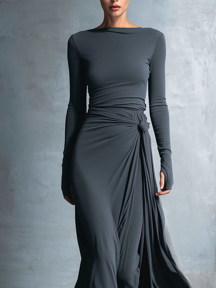 NAIARA™ | MAXI DRESS WITH SIDE TIE - Image 7