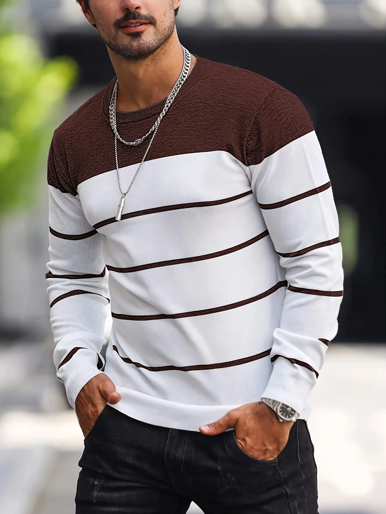 NAUTICRAFT™ — MEN’S STRIPED KNIT PULLOVER SWEATER - Image 12