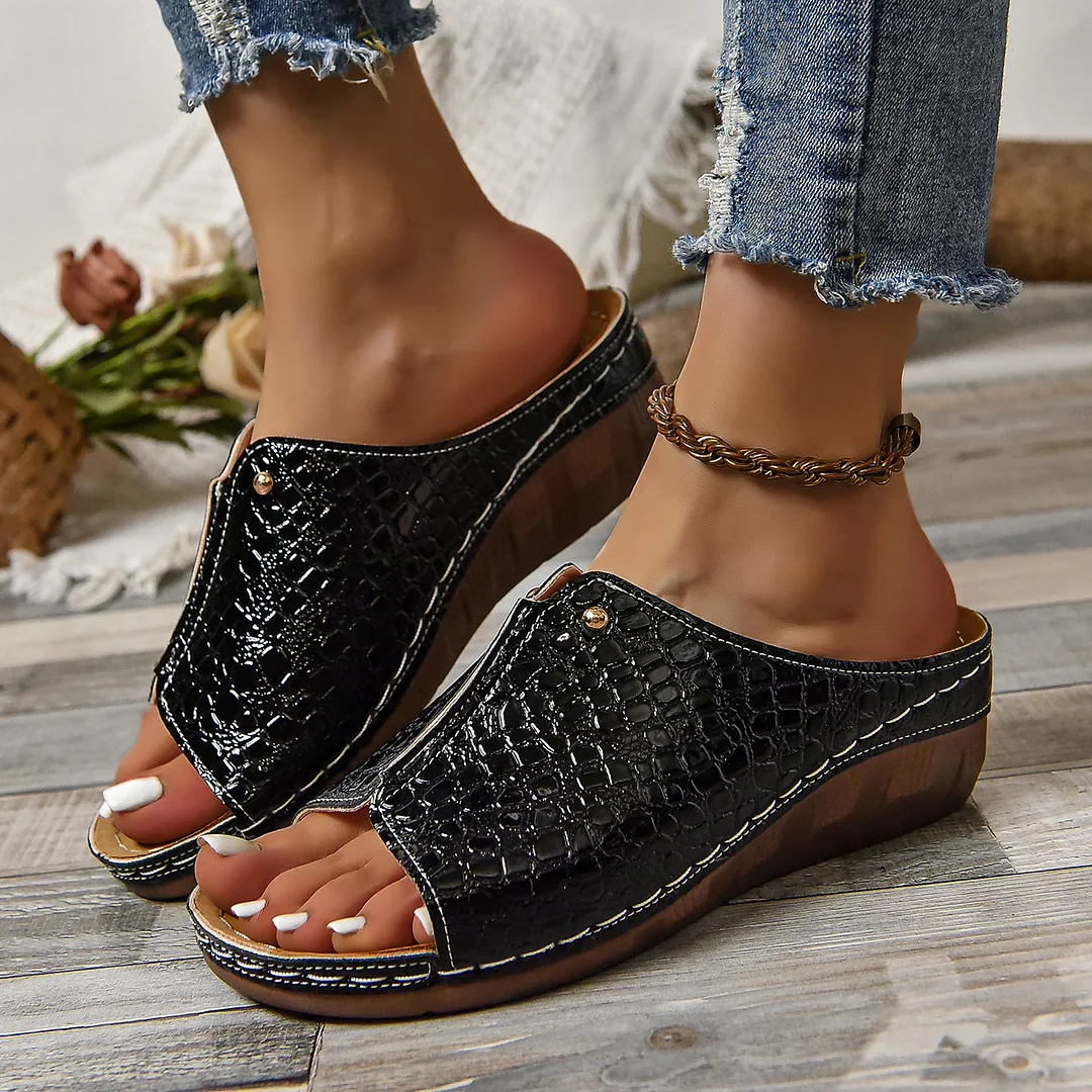 NAVYA™ SLIP ON ORTHOPEDIC SOFT SOLE SLIDE SANDALS - Image 13