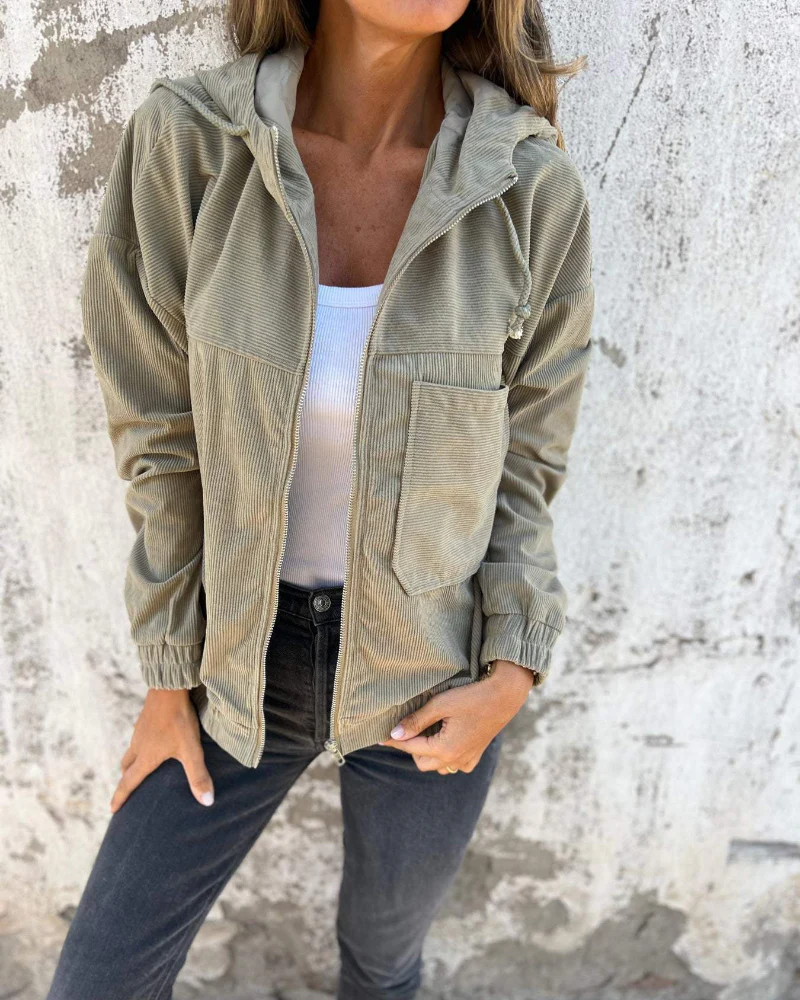 NOEMI⢠| CORDUROY HOODED JACKET - Image 6