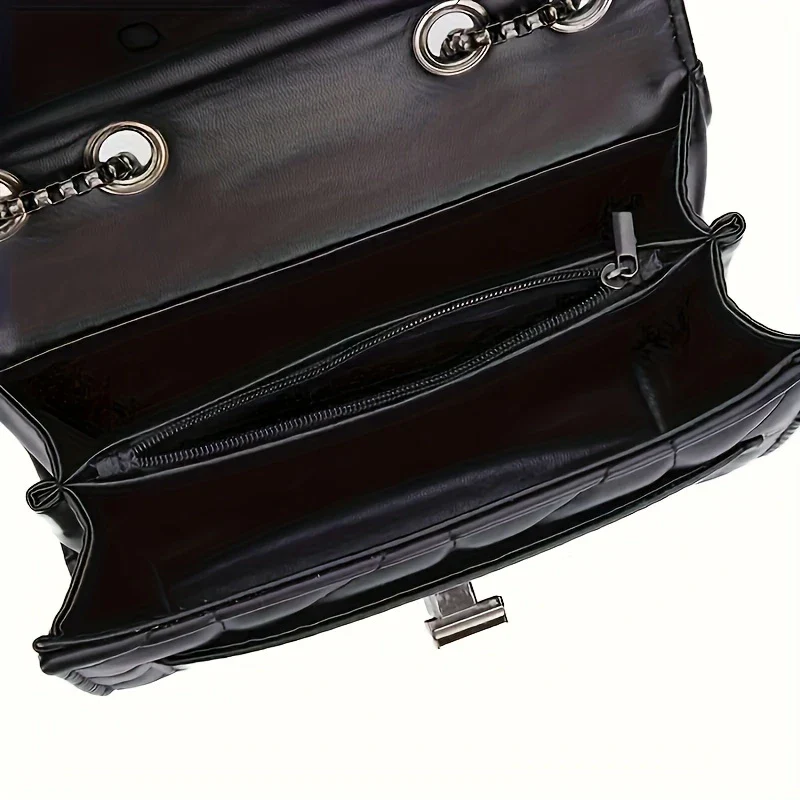 NOIR TARTANE™ — ELEGANT BLACK MINI TARTAN CROSSBODY BAG - Image 9