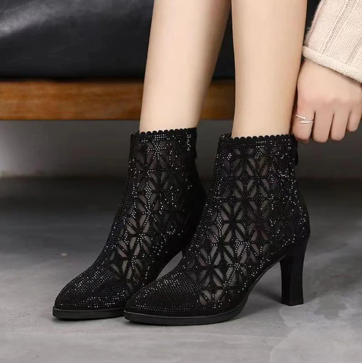 NOVAS™ WOMEN'S GLAMOROUS RHINESTONE EVENING BOOTS - Image 4
