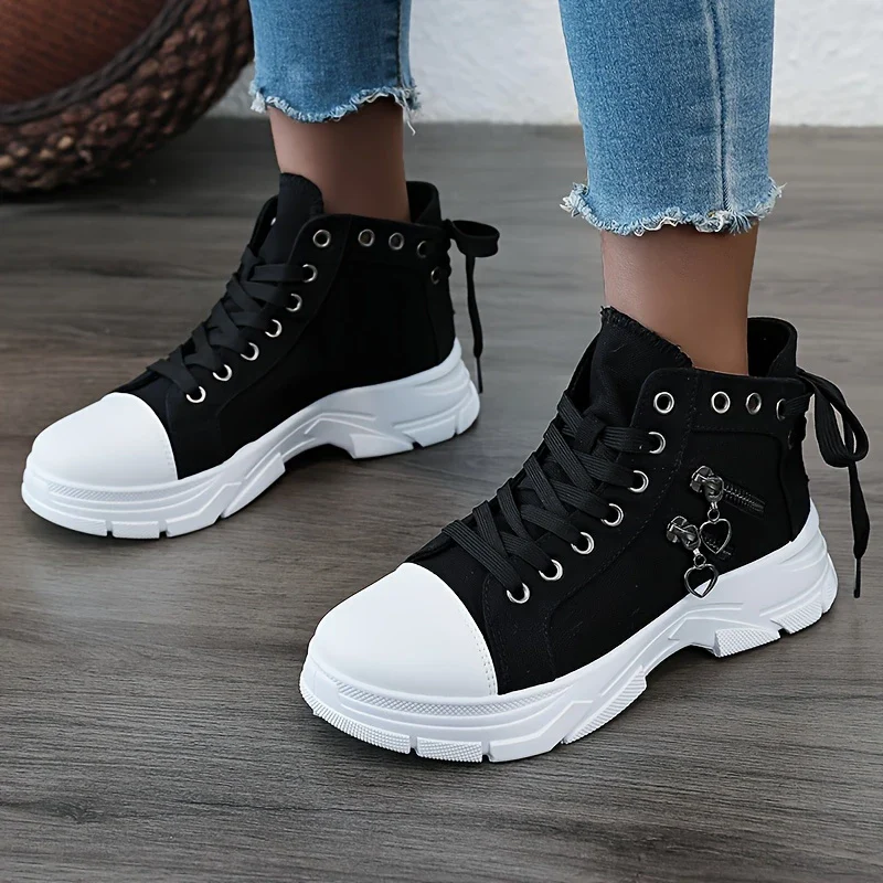 PAIGE⢠WOMEN'S HIGH-TOP CANVAS SNEAKERS - Image 3