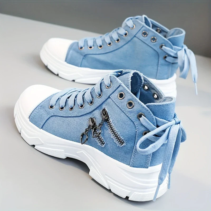 PAIGE⢠WOMEN'S HIGH-TOP CANVAS SNEAKERS - Image 5