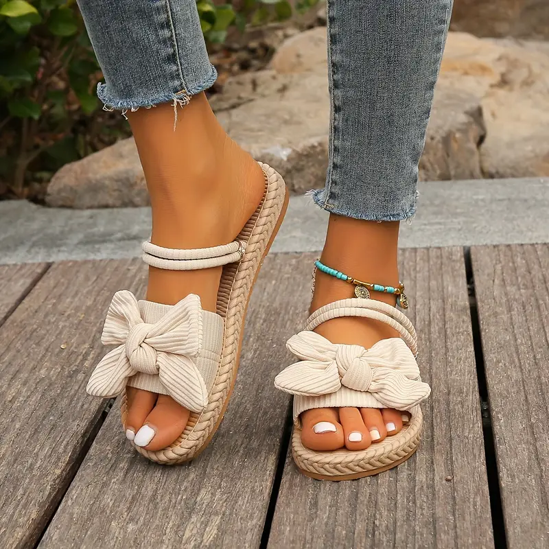 QUAIRADING™ WOMEN'S BOWKNOT DECOR SLIDE SANDALS - Image 13