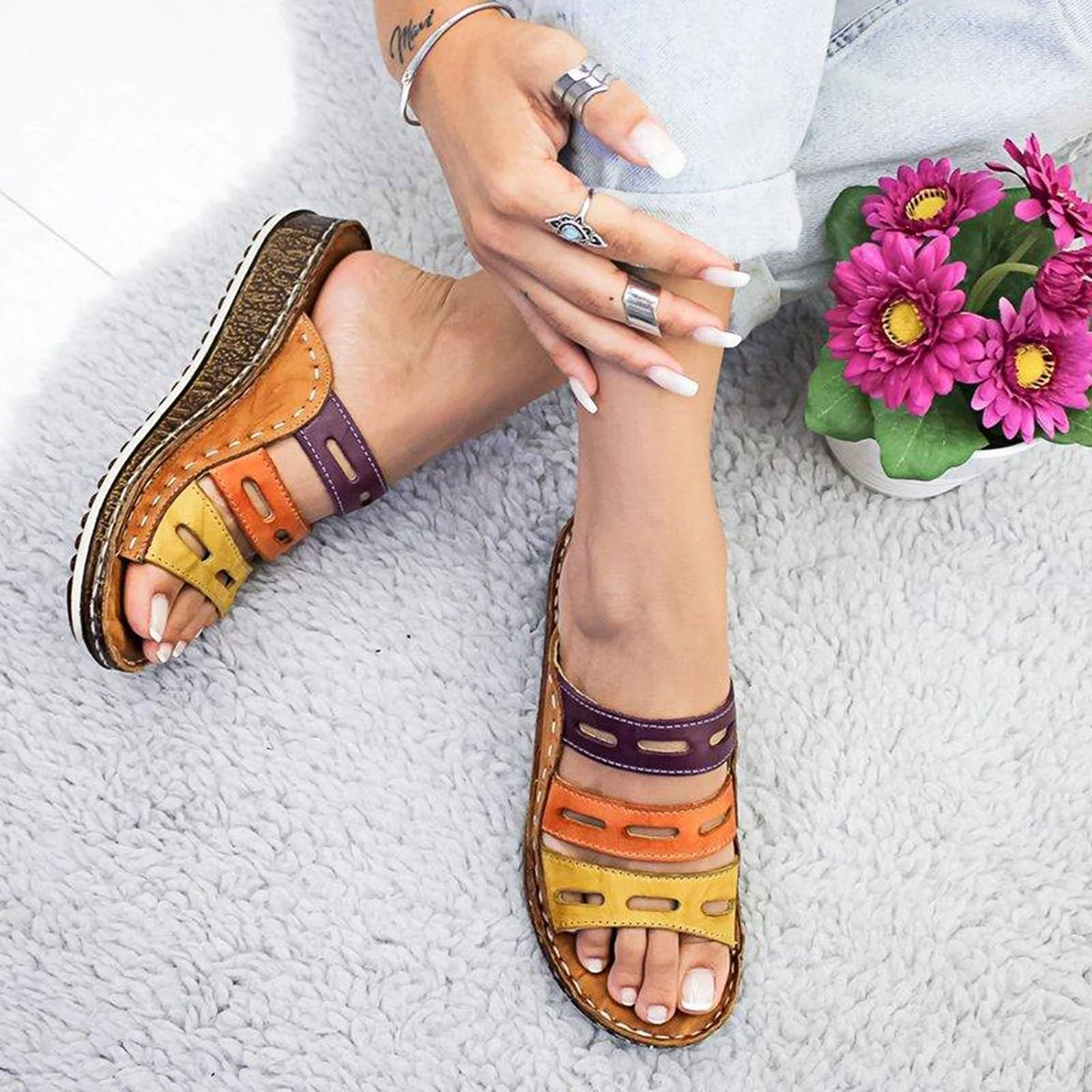 PREMIUM ORTHOPEDIC TRICOLOR SANDALS - 2026