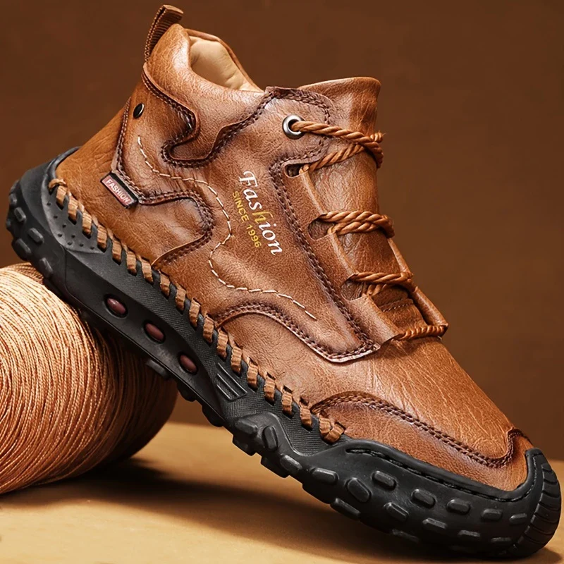 URBENFORGE™ — MEN’S BLACK HIGH-TOP LACE-UP BOOTS - Image 3