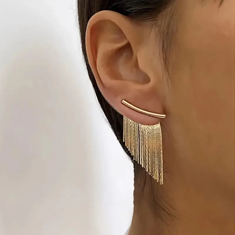 GOLDEN CASCADE VINTAGE EARRINGS