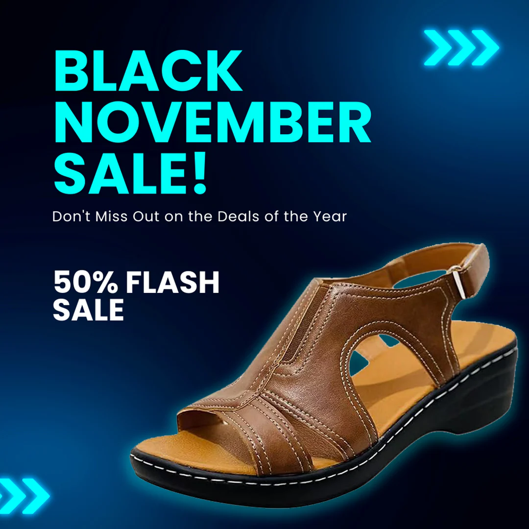 PREMIUM⢠ORTHOPEDIC LEATHER WEDGE SANDALS š NOVEMBER SALE